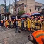 As buscas pelas vítimas do desabamento na Penha