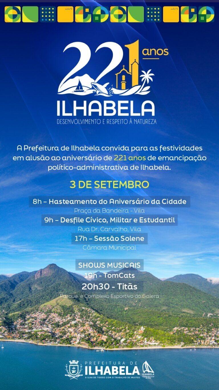 Ilhabela inicia celebrações dos 221 anos