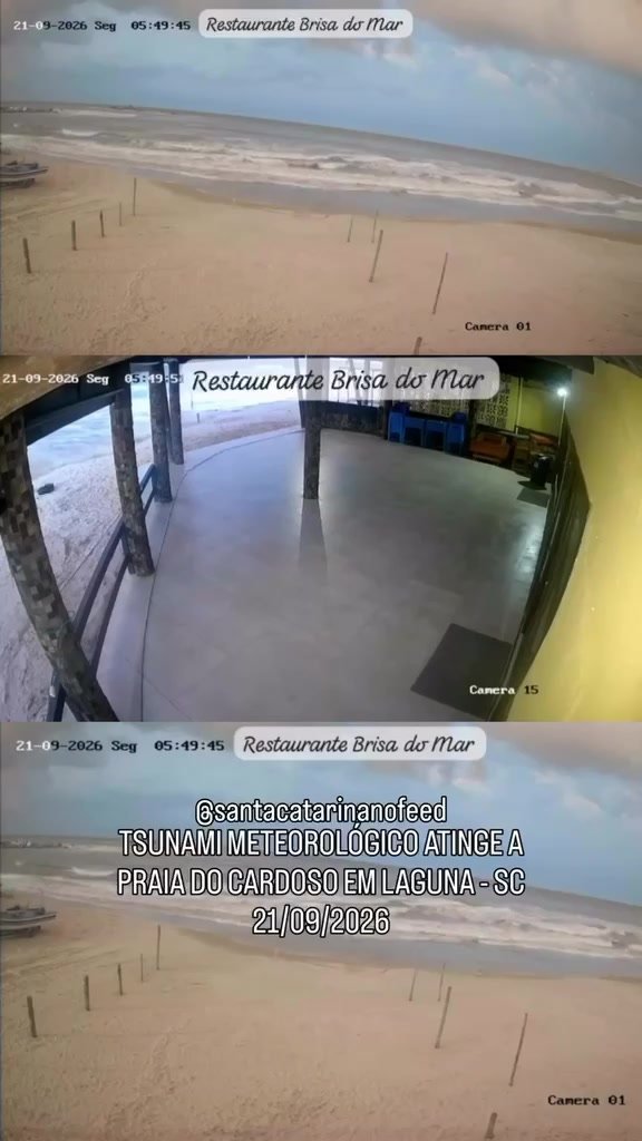 TSUNAMI METEOROLÓGICO AVANÇA SOBRE O LITORAL DE SANTA CATARINA