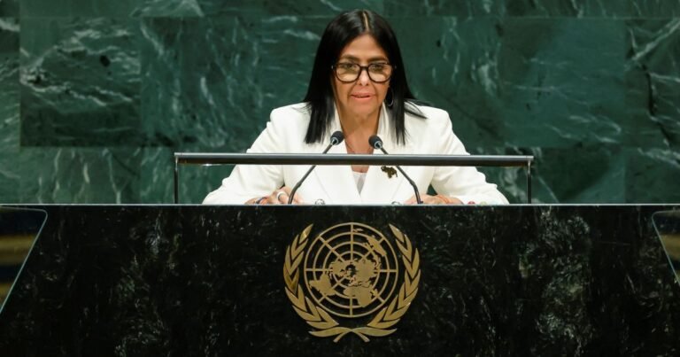 Delcy Rodríguez anuncia eleições sem data na ONU