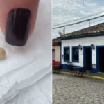 Uma cliente encontrou uma pequena esfera parecida com pérola