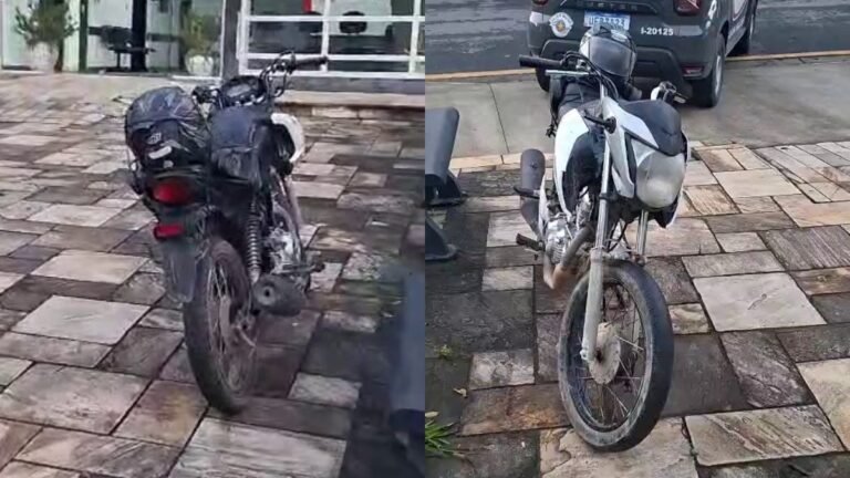 Homem é preso com moto furtada e sinais