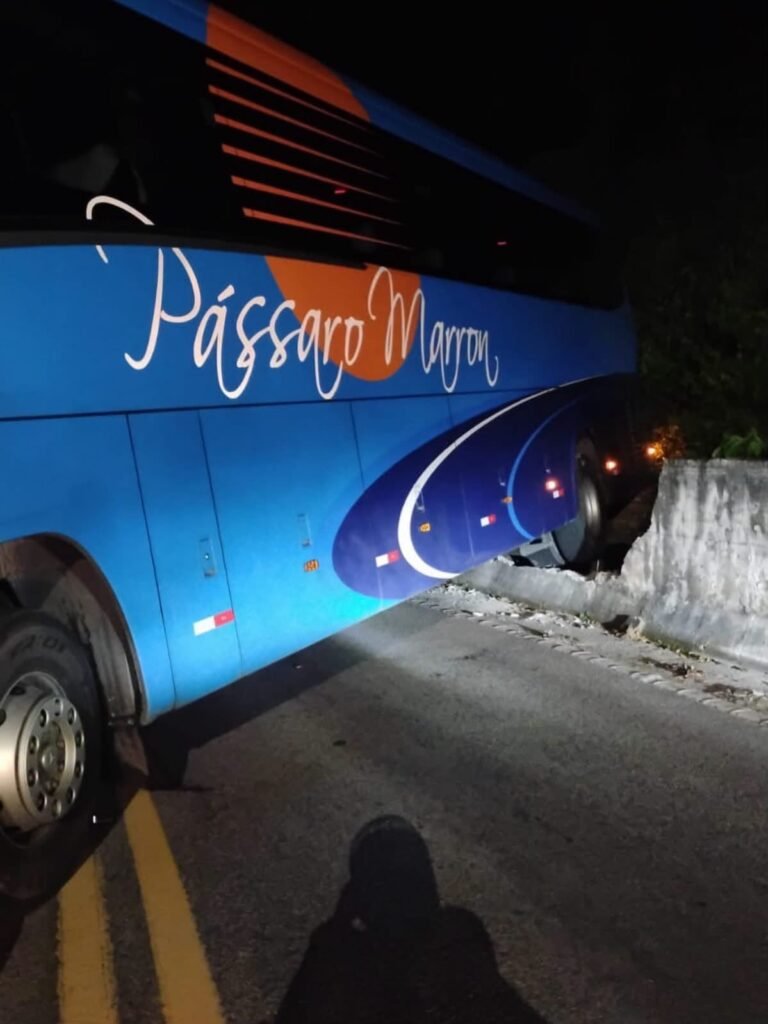 ACIDENTE COM ÔNIBUS NA SERRA DE MARESIAS MOBILIZA EQUIPES