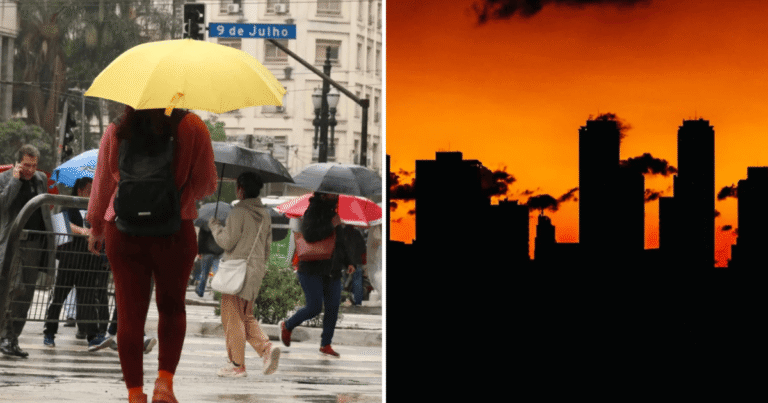Chuva forte e calor intenso