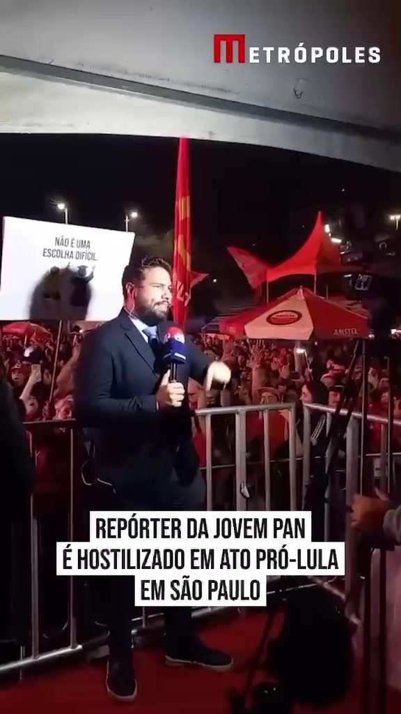 Um jornalista da Jovem Pan foi hostilizado por apoiadores