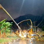 Chuva e ventos fortes causam danos no Litoral Norte