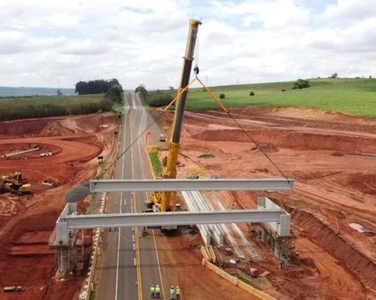 Interdições na SP-255 para lançamento de vigas em Boa Esperança